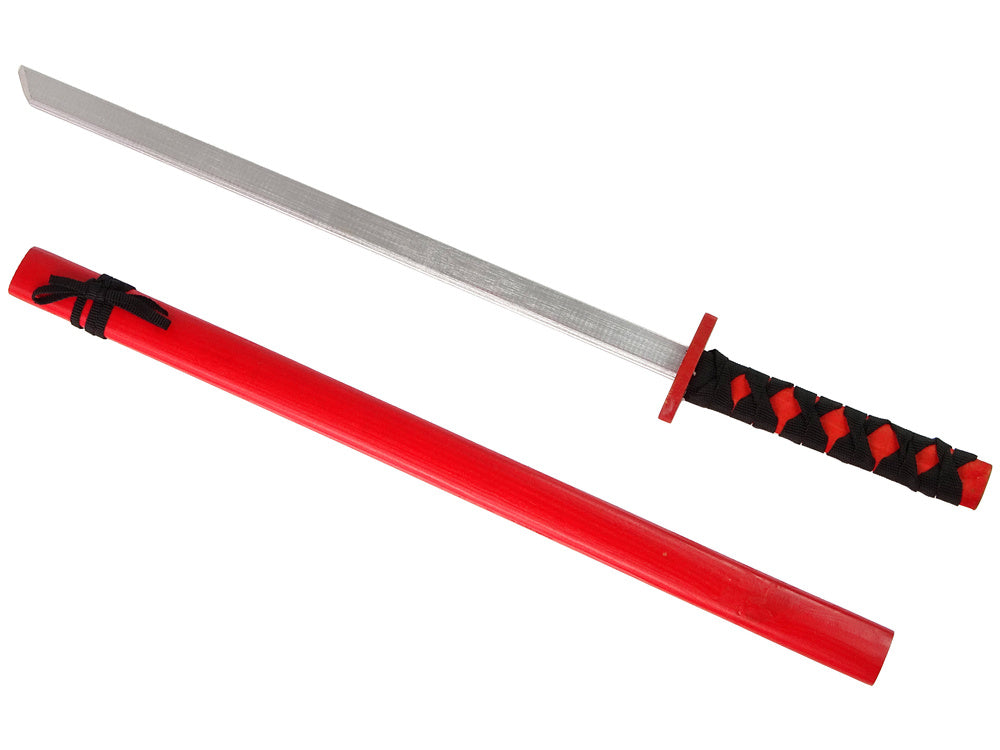 Dřevěný meč s pouzdrem – pro rytíře 73 cm | červený