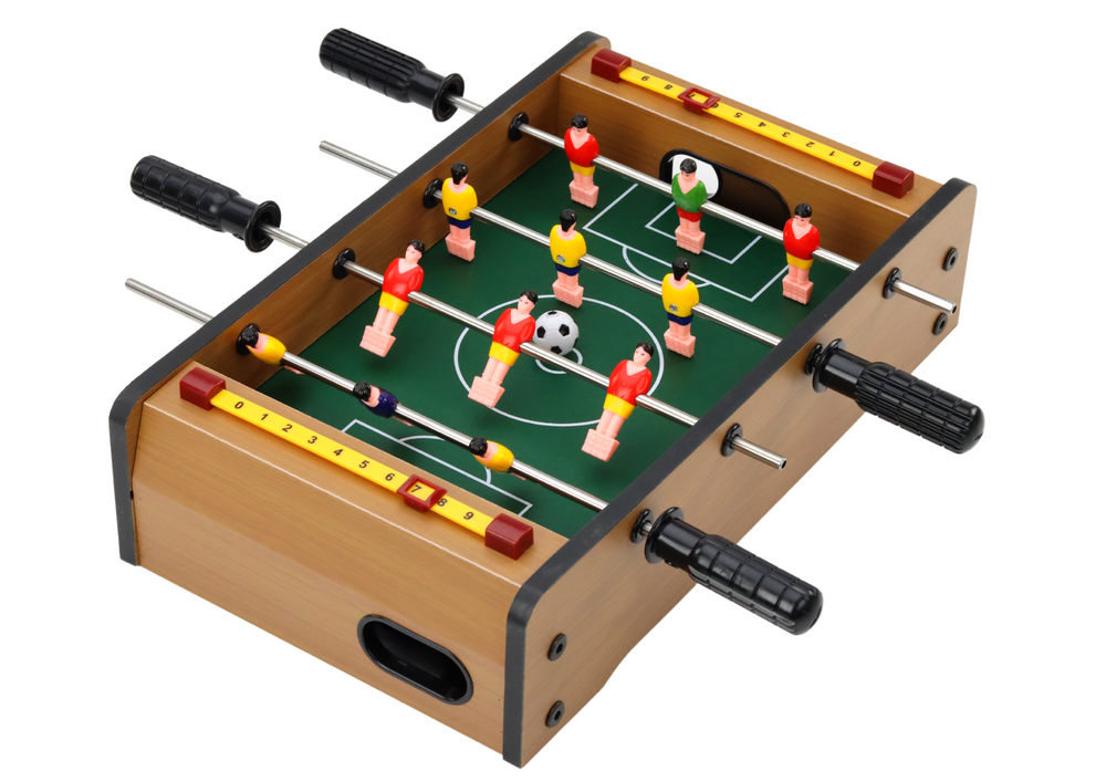 Dřevěný stolní fotbal mini 36x21,5x9cm – s počítadlem gólů