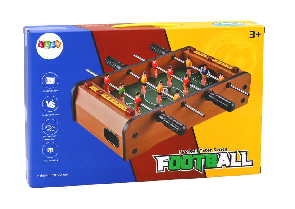 Dřevěný stolní fotbal mini 36x21,5x9cm – s počítadlem gólů