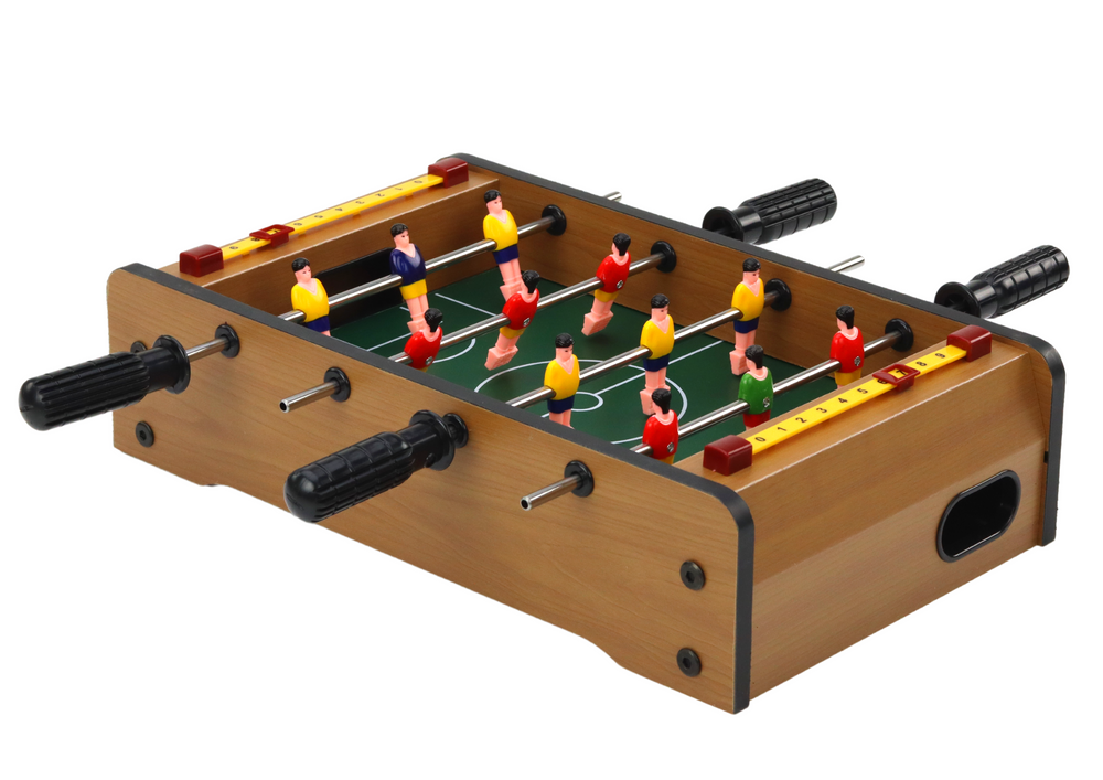 Dřevěný stolní fotbal mini 36x21,5x9cm – s počítadlem gólů