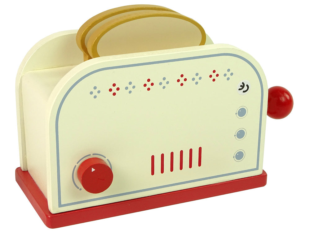 Dřevěný toaster s příslušenstvím pro dětskou kuchyňku