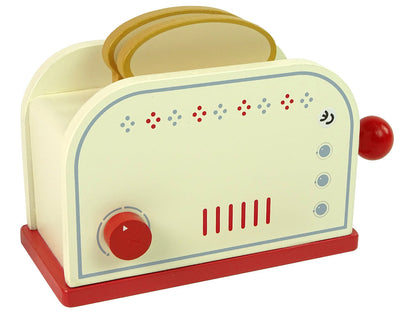 Dřevěný toaster s příslušenstvím pro dětskou kuchyňku