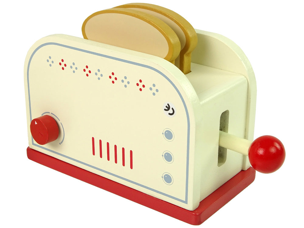 Dřevěný toaster s příslušenstvím pro dětskou kuchyňku