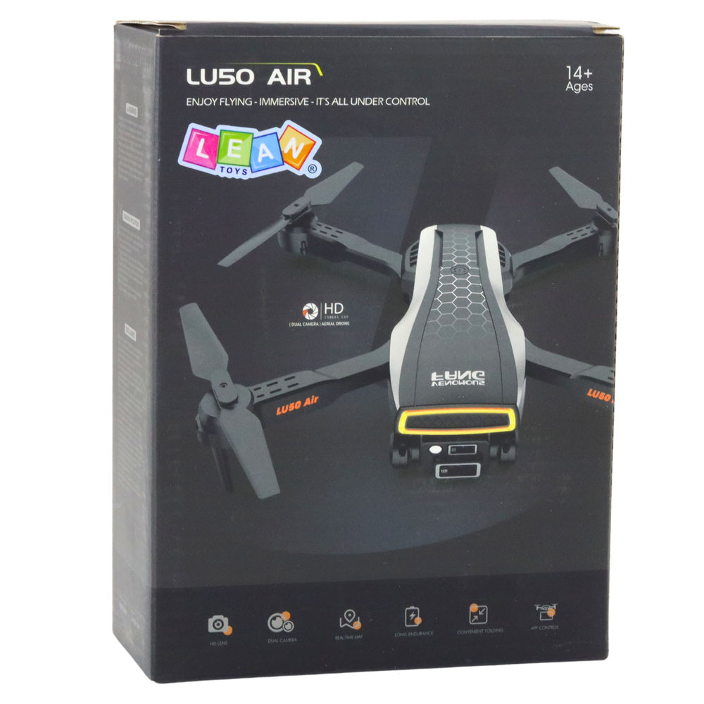 Dron s dvojitou HD kamerou – LED světla aplikace | LU50 Air
