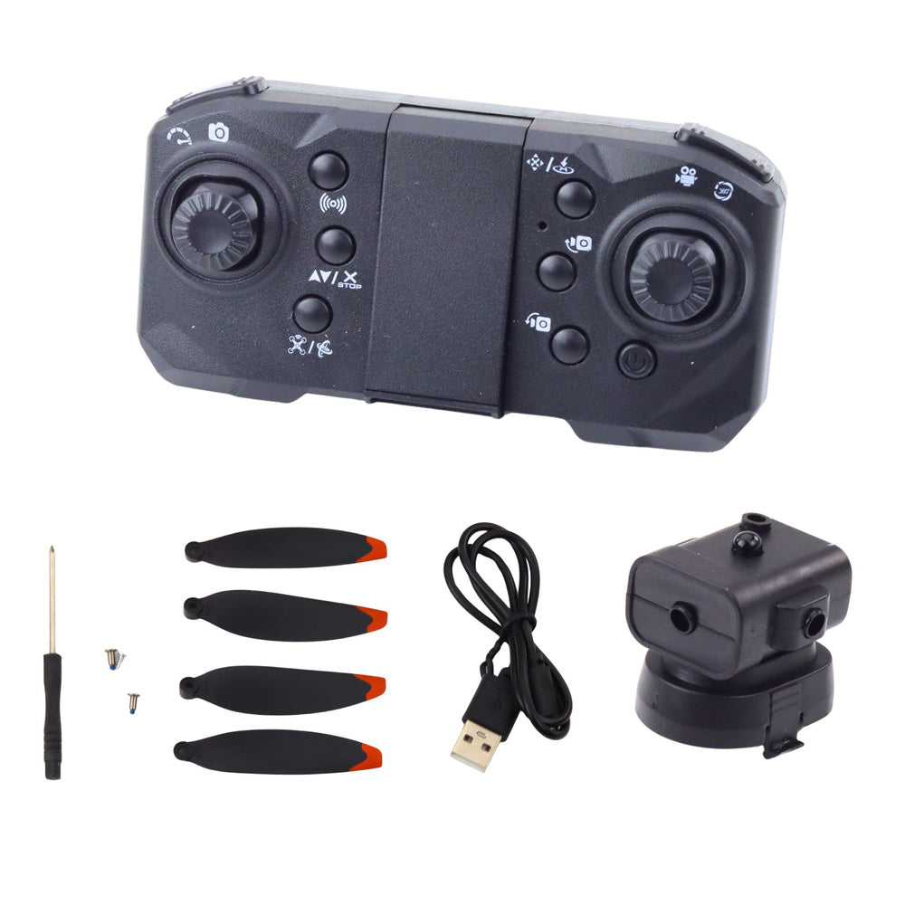 Dron s dvojitou HD kamerou – LED světla D6 PRO | oranžový