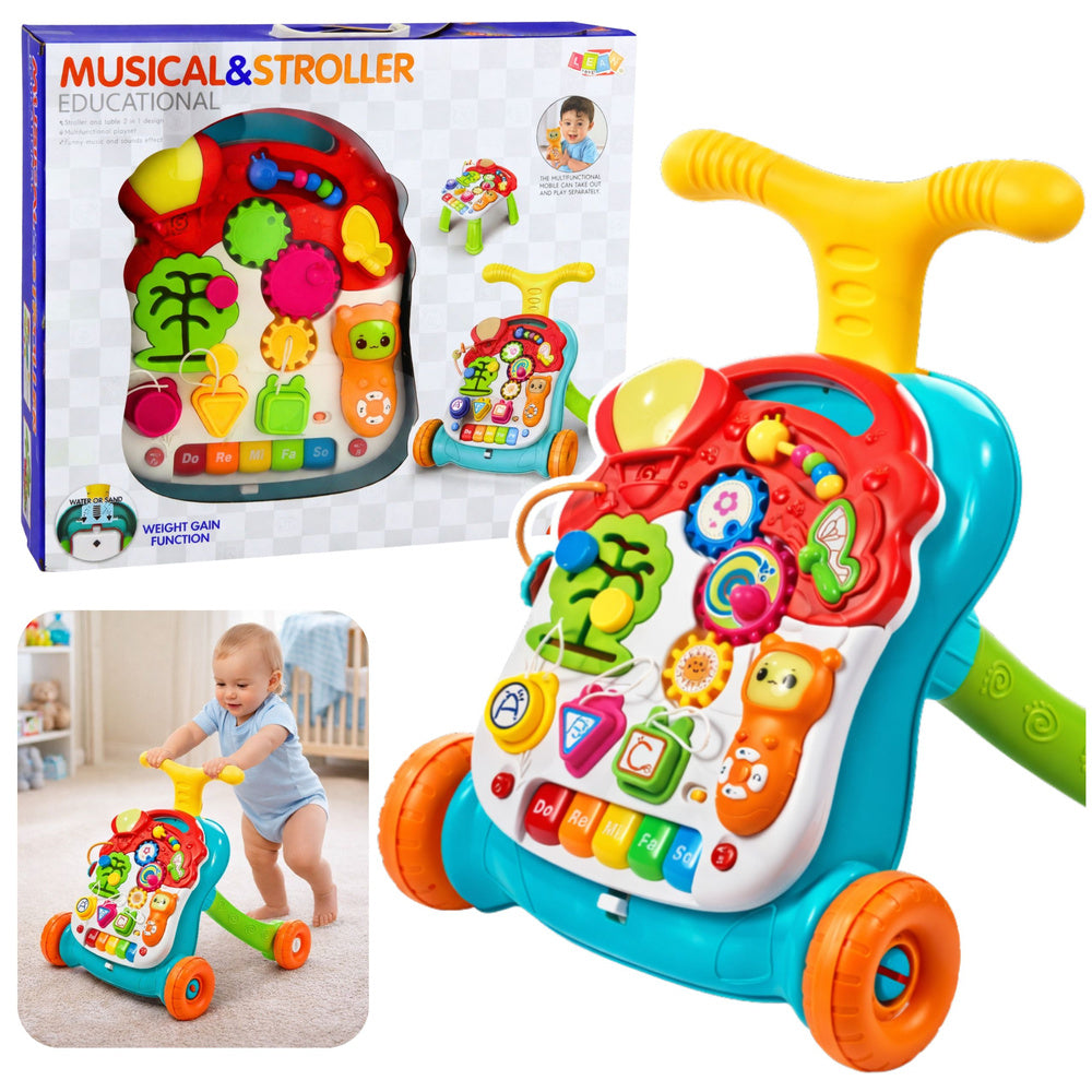Edukační chodítko 5v1 s interaktivním panelem – Multicolor