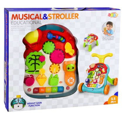 Edukační chodítko 5v1 s interaktivním panelem – Multicolor
