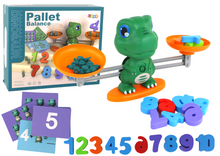 Edukační dinosaurus váha – matematické operace s kartami