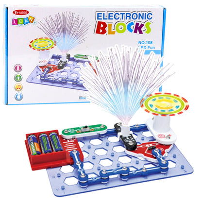 Edukační elektronická stavebnice – s LED efekty a větrákem