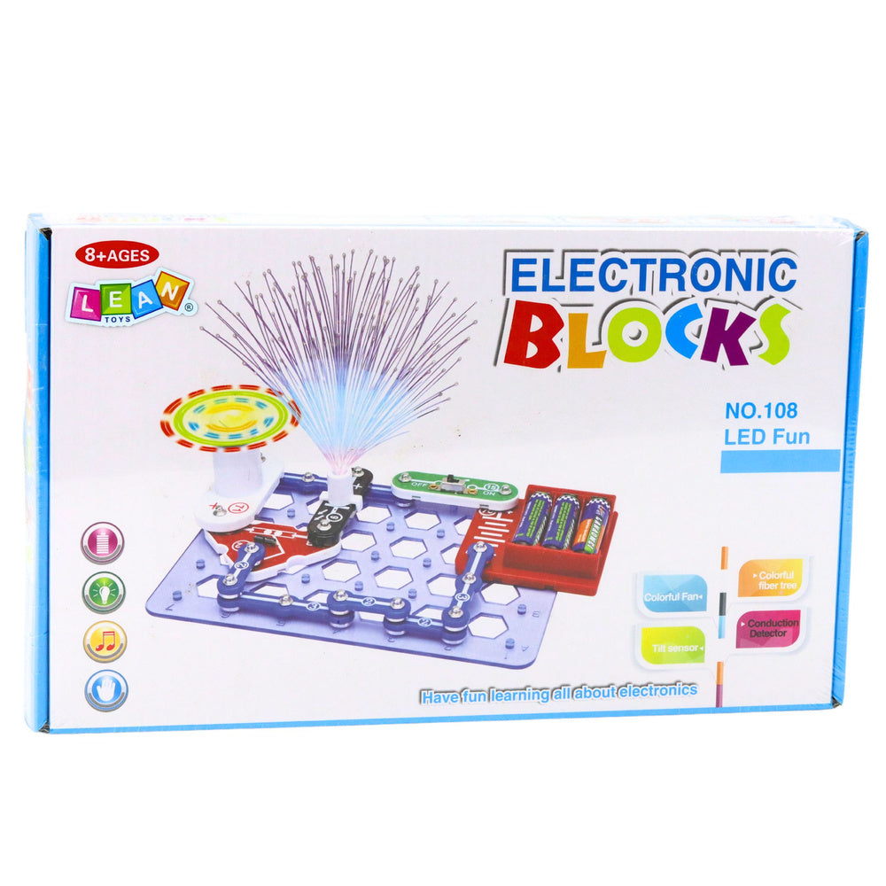 Edukační elektronická stavebnice – s LED efekty a větrákem