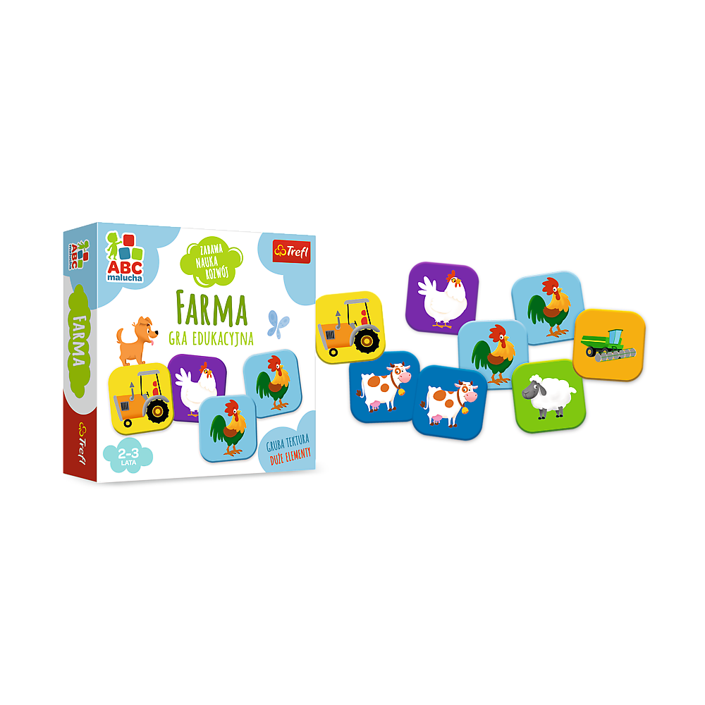 Edukační hra Farma pro děti 2 3 roky s kartičkami – Trefl