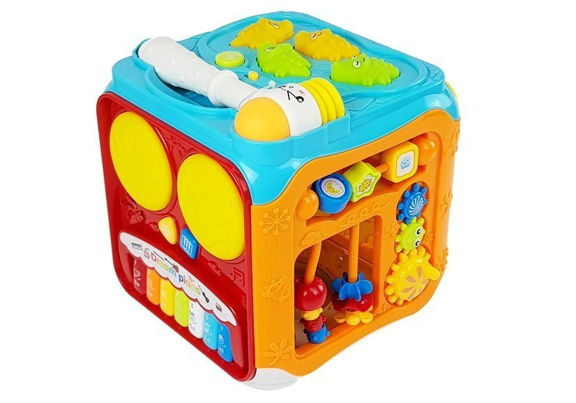 Edukační kostka sorter pro miminka se zvuky a světly