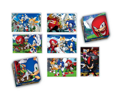 Edukační set Puzzle, Memo & kostky SONIC – Clementoni