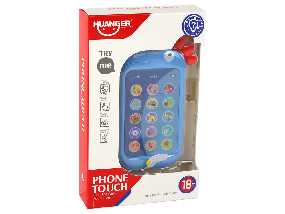 Edukační telefon pro výuku angličtiny – s hrou Whac A Mole | modrý