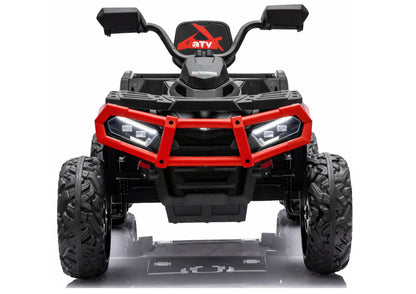 Elektrická čtyřkolka ATV 6 kol s přívěsem 24V 4x4 červená