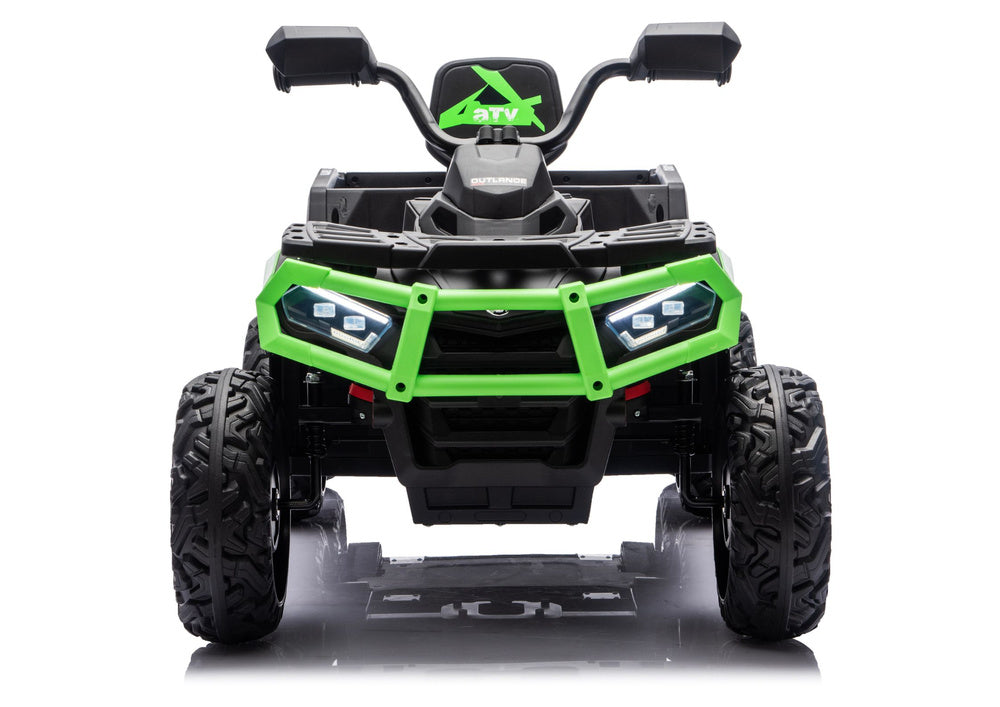 Elektrická čtyřkolka ATV se 6 koly a přívěsem JC606 24V – zelená