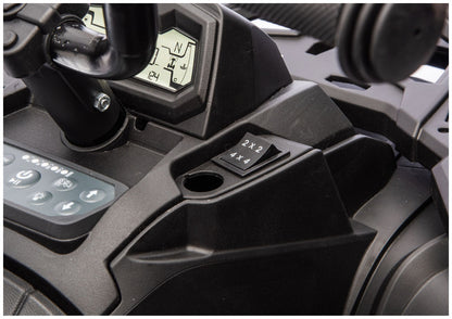 Elektrická čtyřkolka ATV se 6 koly a přívěsem JC606 24V – zelená