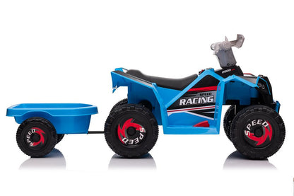 Elektrická čtyřkolka s přívěsem pro děti XMX630T – modrá