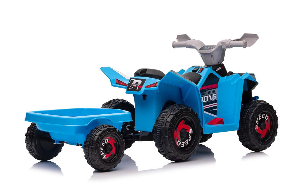 Elektrická čtyřkolka s přívěsem pro děti XMX630T – modrá