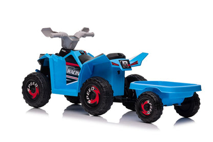 Elektrická čtyřkolka s přívěsem pro děti XMX630T – modrá