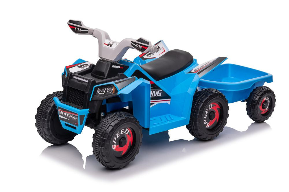 Elektrická čtyřkolka s přívěsem pro děti XMX630T – modrá
