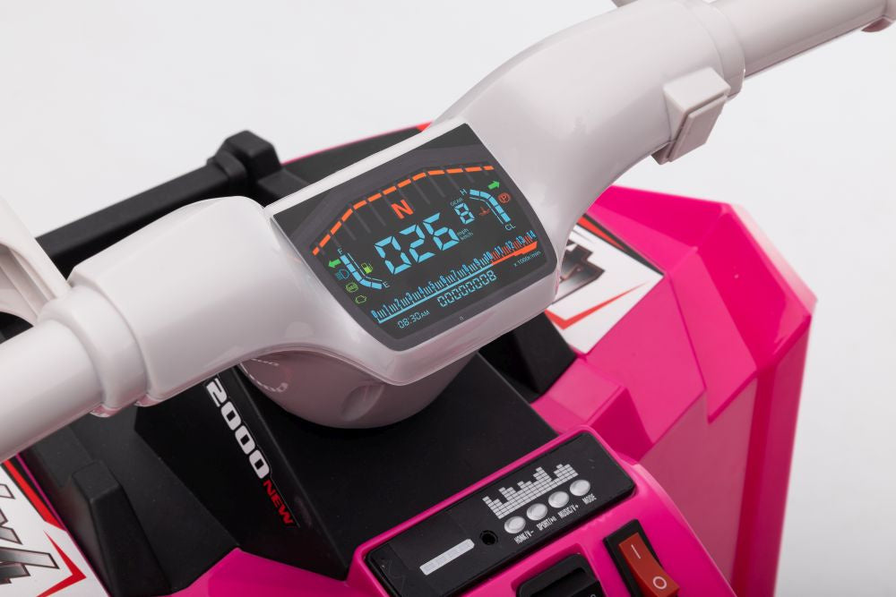 Elektrická čtyřkolka s přívěsem růžová XMX630T – 6V