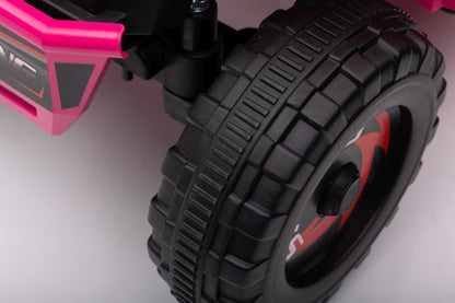 Elektrická čtyřkolka s přívěsem růžová XMX630T – 6V