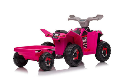 Elektrická čtyřkolka s přívěsem růžová XMX630T – 6V