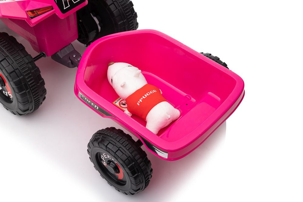 Elektrická čtyřkolka s přívěsem růžová XMX630T – 6V