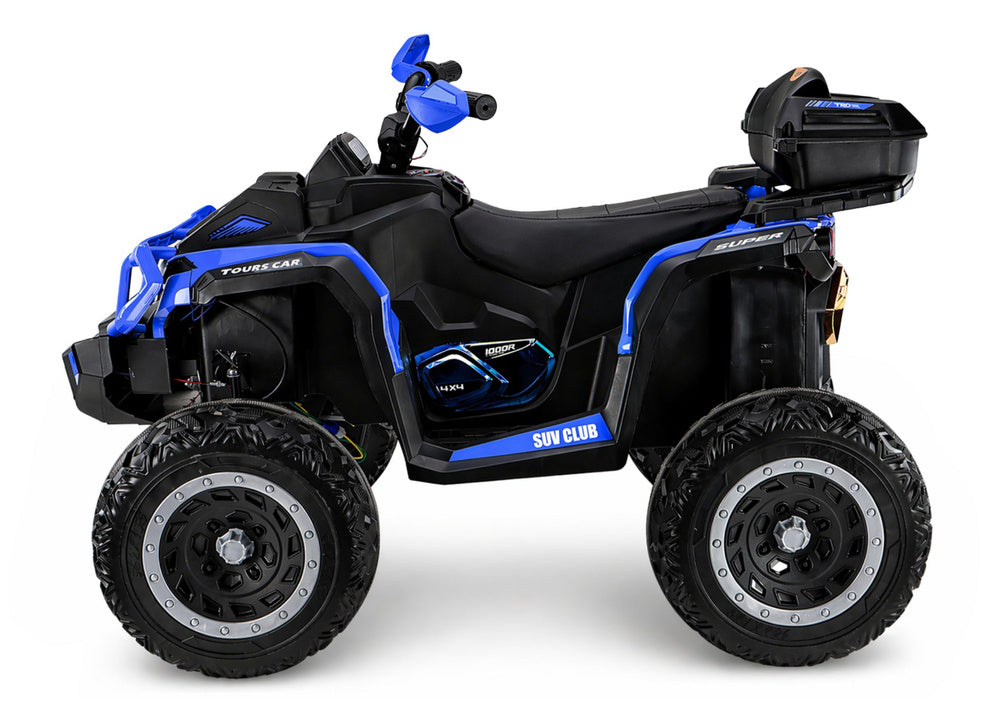 Elektrická čtyřkolka XW-08 4x4 45W modrá – 12V baterie