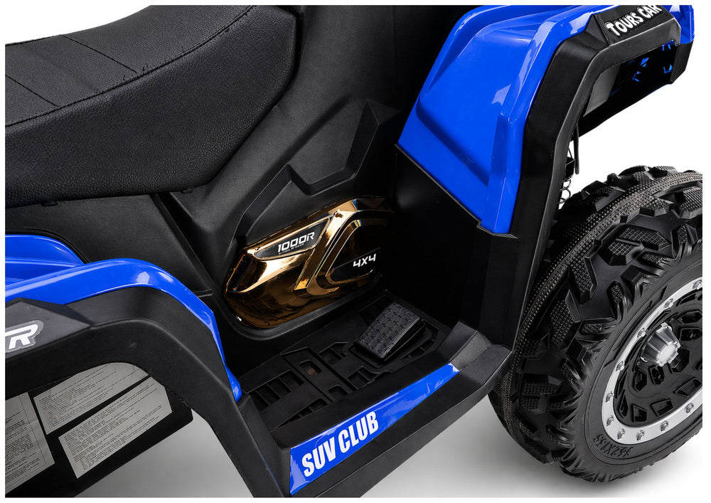 Elektrická čtyřkolka XW-08 4x4 45W modrá – 12V baterie