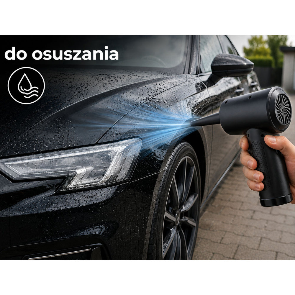 Elektrická dmuchavka na prach s kompresorem a sada koncovek