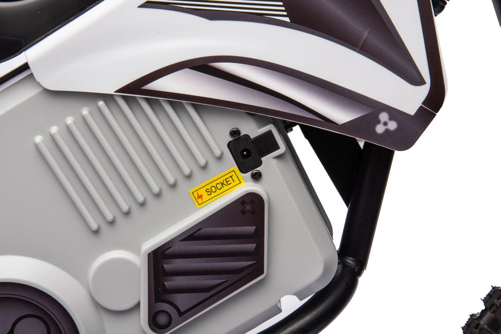 Elektrická motorka cross 36V s akumulátorem A9901 bílá