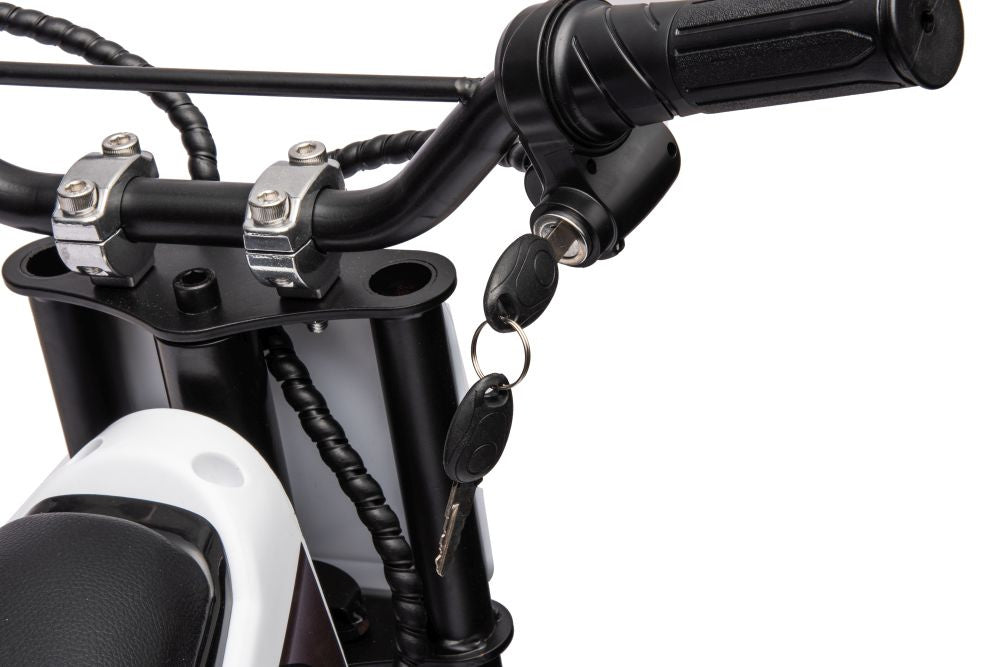 Elektrická motorka cross 36V s akumulátorem A9901 bílá