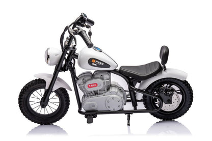 Elektrická motorka na akumulátor 36V bílá – A9902