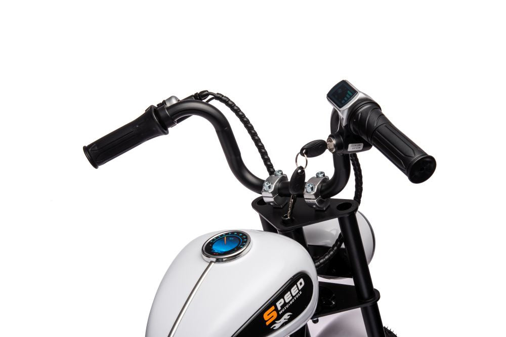 Elektrická motorka na akumulátor 36V bílá – A9902