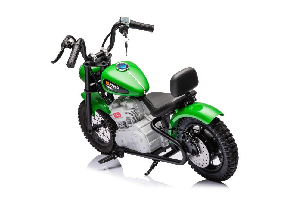 Elektrická motorka na akumulátor 36V zelená A9902