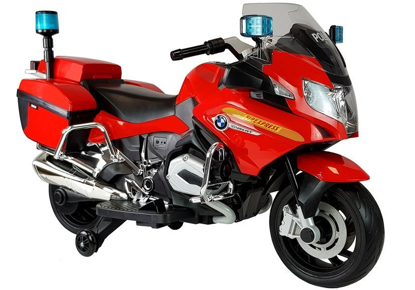Elektrická motorka na akumulátor BMW R1200 policie červená