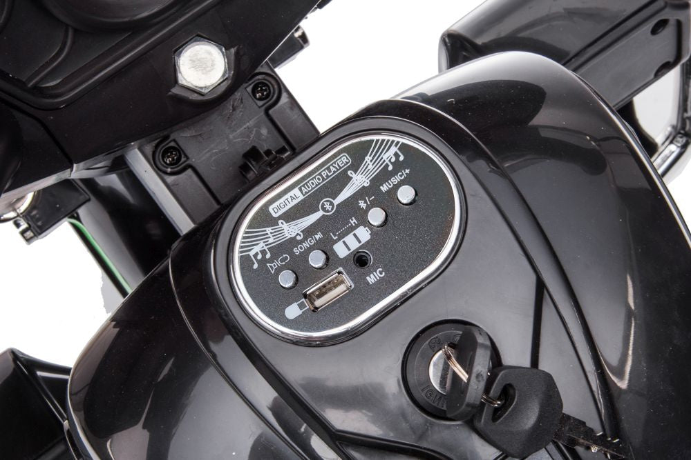 Elektrická motorka na akumulátor třikolová Goldwing černá