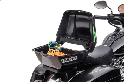 Elektrická motorka na akumulátor třikolová Goldwing černá