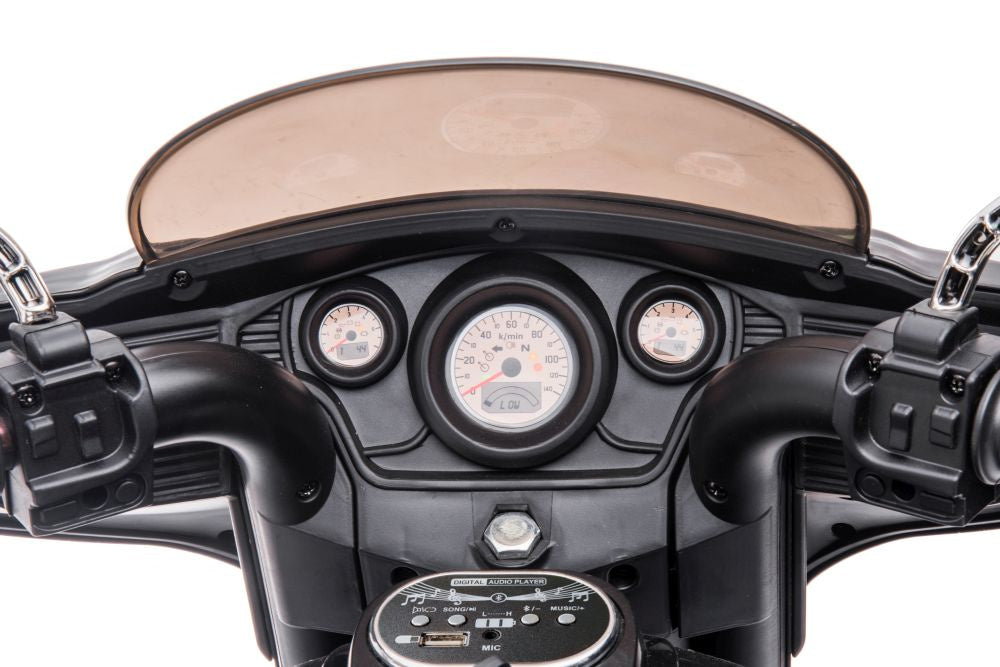 Elektrická motorka na akumulátor třikolová Goldwing černá