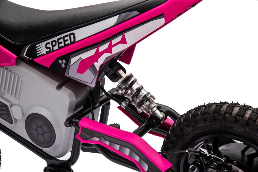 Elektrická motorka pro děti A9901 36V akumulátor růžová