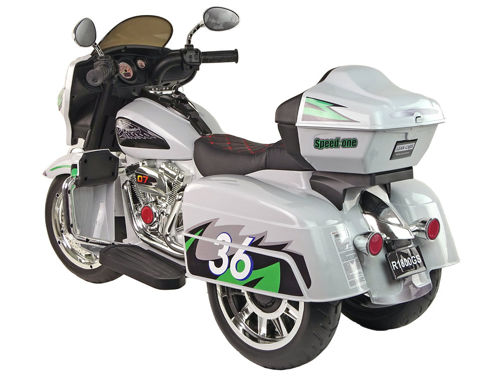 Elektrická motorka trojkolka Goldwing – pro děti | šedá