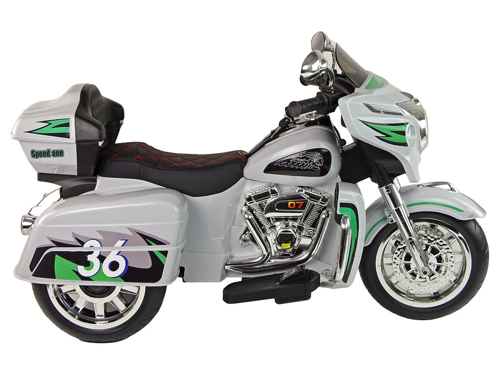 Elektrická motorka trojkolka Goldwing – pro děti | šedá