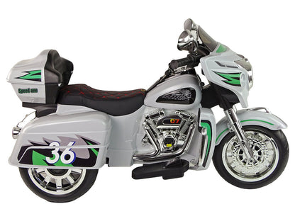 Elektrická motorka trojkolka Goldwing – pro děti | šedá