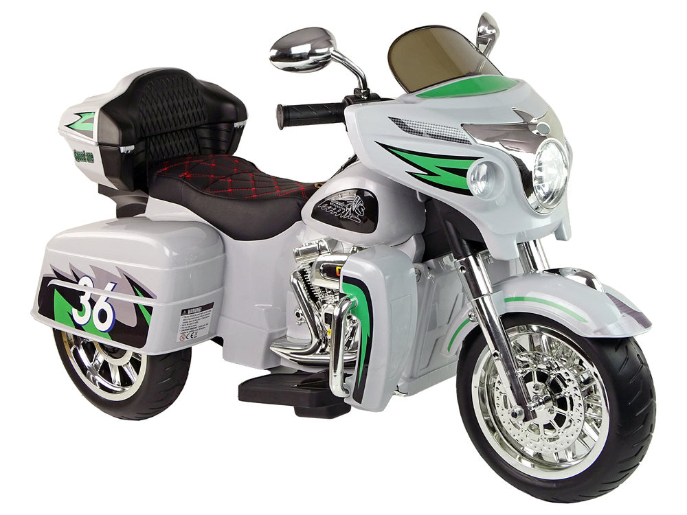 Elektrická motorka trojkolka Goldwing – pro děti | šedá
