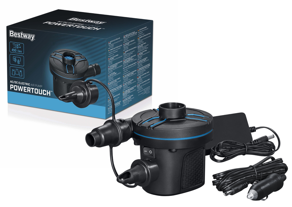 Elektrická pumpa 490 l/min – 220/12V s 3 koncovkami | Bestway