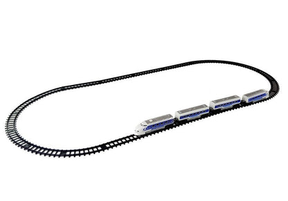 Elektrická železnice Pendolino s kolejemi zvuky a světly