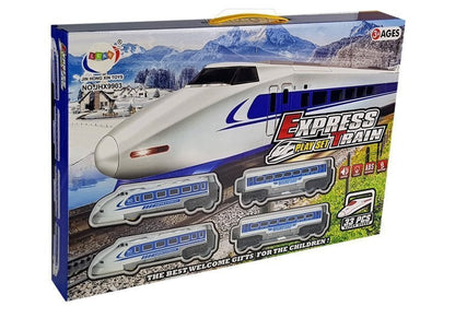 Elektrická železnice Pendolino s kolejemi zvuky a světly