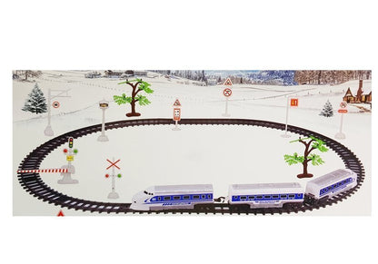 Elektrická železnice Pendolino s kolejemi zvuky a světly